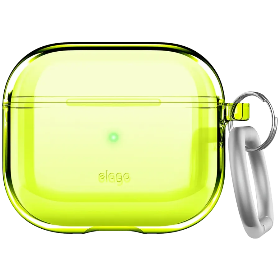 photo - Чохол ELAGO Clear  Neon Yellow для AirPods (Gen3)