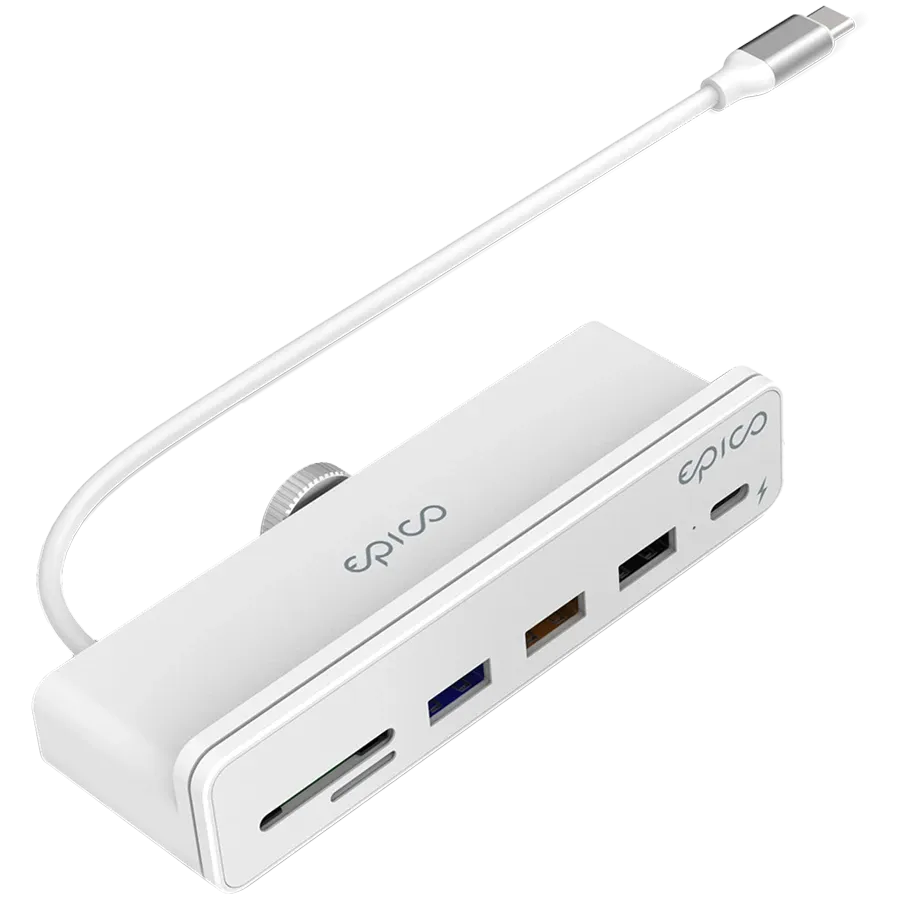 photo - Adaptor multiport Epico USB-C 7 în 1 pentru iMac, White