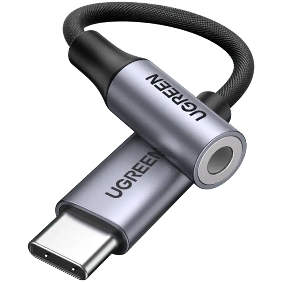 Адаптер UGREEN USB-C на разъем для наушников 3,5 мм , Чёрный/Серый – photo