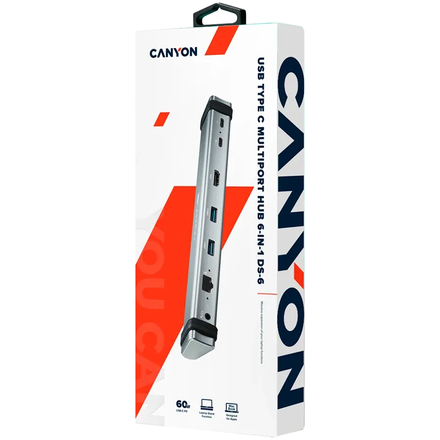 photo 5 - Мультипортовая док-станция CANYON 6в1 USB Type C (CNS-TDS06DG)