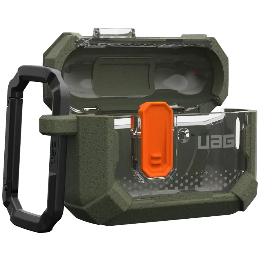 photo 2 - Чехол UAG Plasma с MagSafe для AirPods Pro (Gen.3), Темно-оливковый