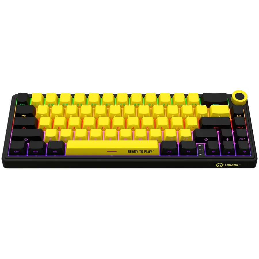 photo 3 - Бездротова ігрова клавіатура Lorgar KBP70MW Wireless Mechanical Pro Black-Yellow