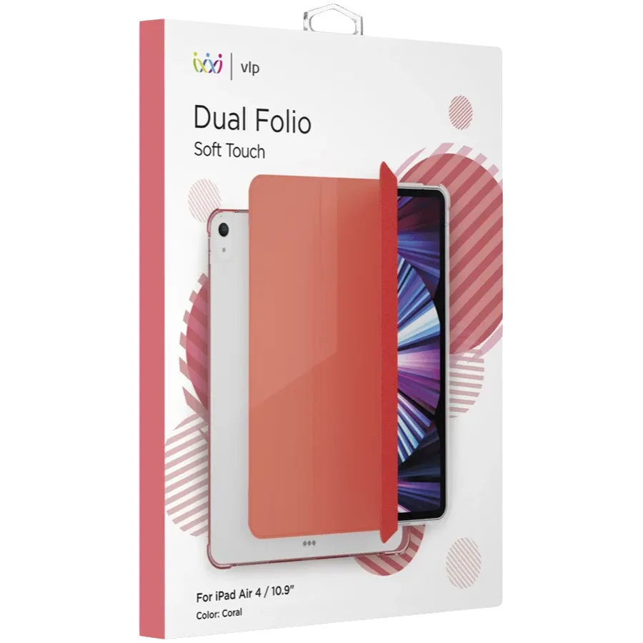 photo 3 - Чехол VLP Smart Folio для iPad Air (Gen.4), Коралл