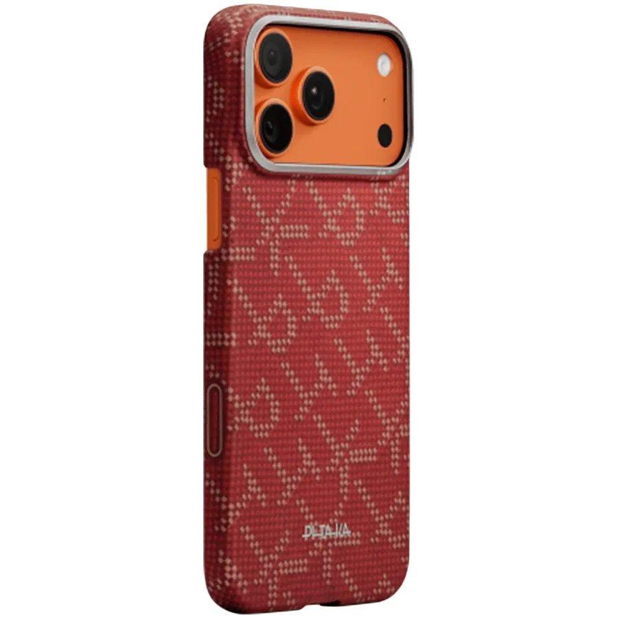 photo 2 - Чехол PITAKA Ultra-Slim с MagSafe для iPhone 17 Pro Max, Красный/Золотой