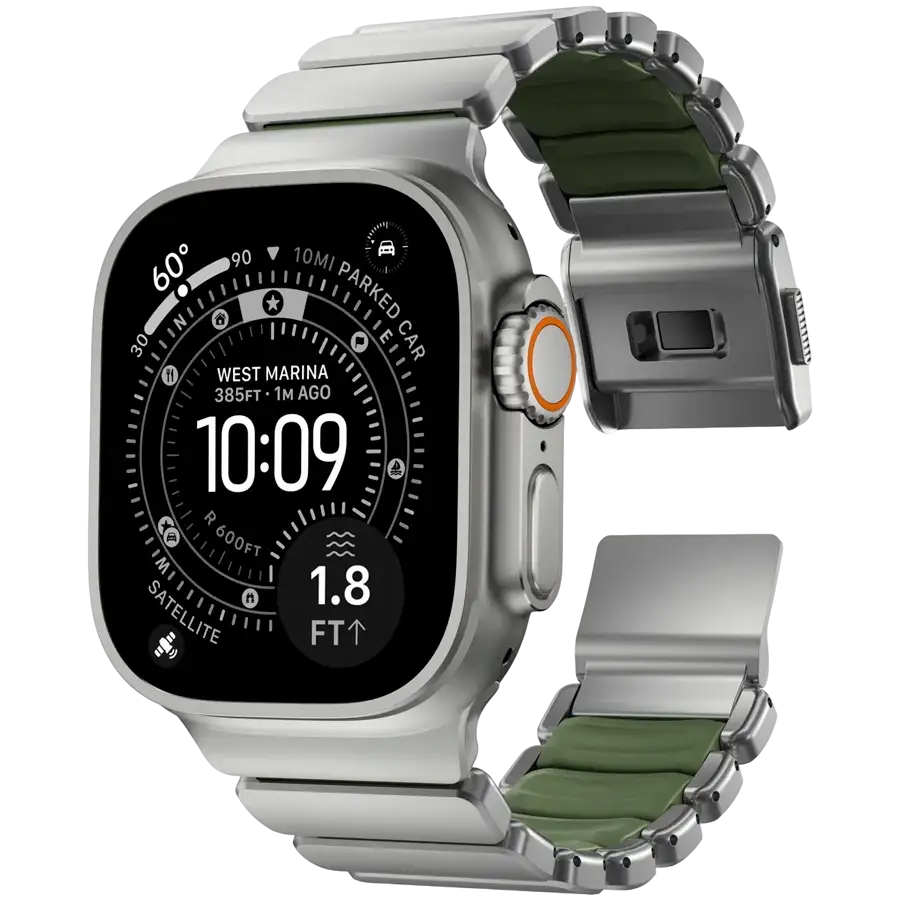 Ремешок Nomad Stratos Band Natural Hardware для Apple Watch 46mm/49mm - Forest – photo 2