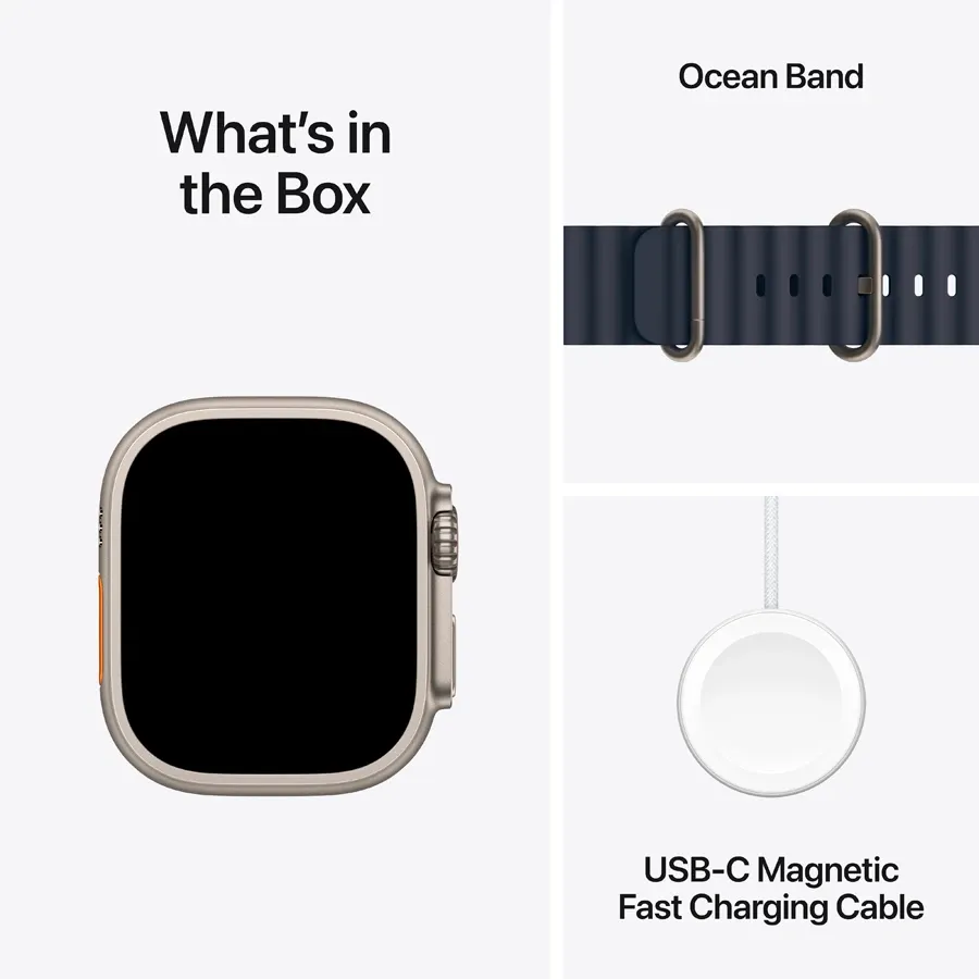 photo 9 - Apple Watch Ultra 2 2024,  Navy Ocean Band, 49mm, Natural Titanium