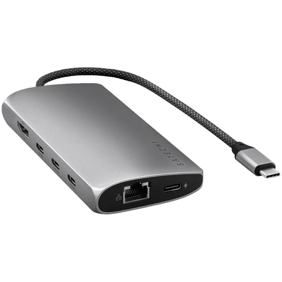 photo 2 - Multiport adapter SATECHI USB-C 8K with Ethernet V3, Space Grey