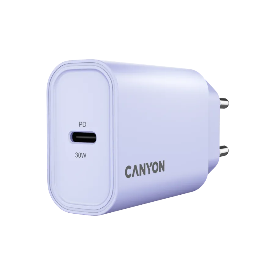 photo 2 - Адаптер питания CANYON OnCharge 30CL USB-C, 30 Вт, Фиолетовый