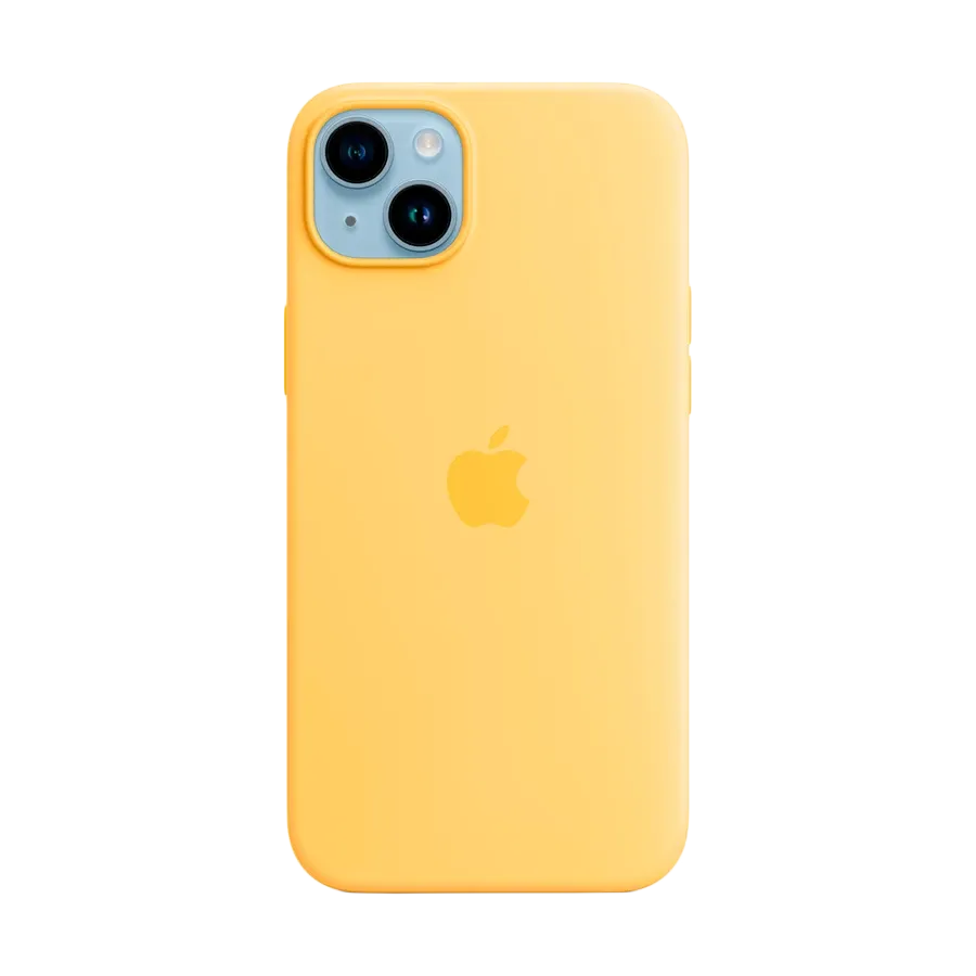 photo - Silikon qoruyucu örtük Apple MagSafe ilə iPhone 14 Plus üçün, Sunglow