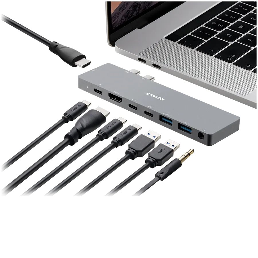 photo 4 - Мультипортовая док-станция CANYON 8в1 USB Type С (CNS-TDS08DG)