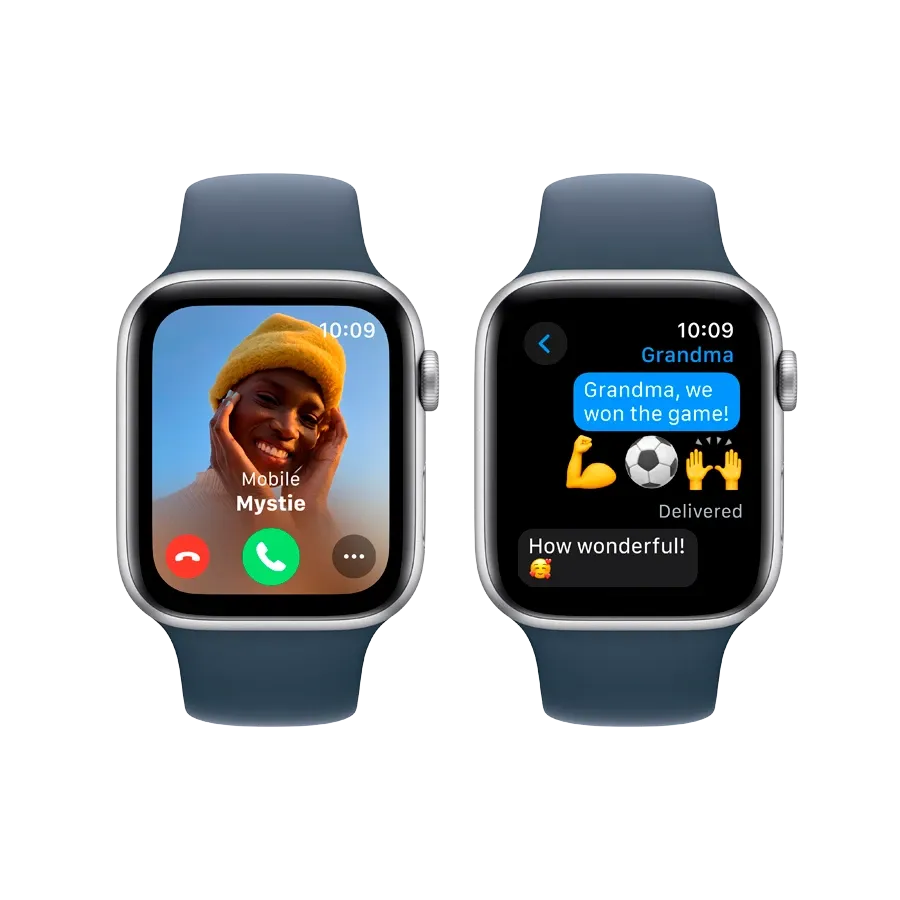 photo 4 - Apple Watch SE GPS Gen.2 (2023),  Спортивный ремешок Storm Blue, M/L, 44мм, Серебристый