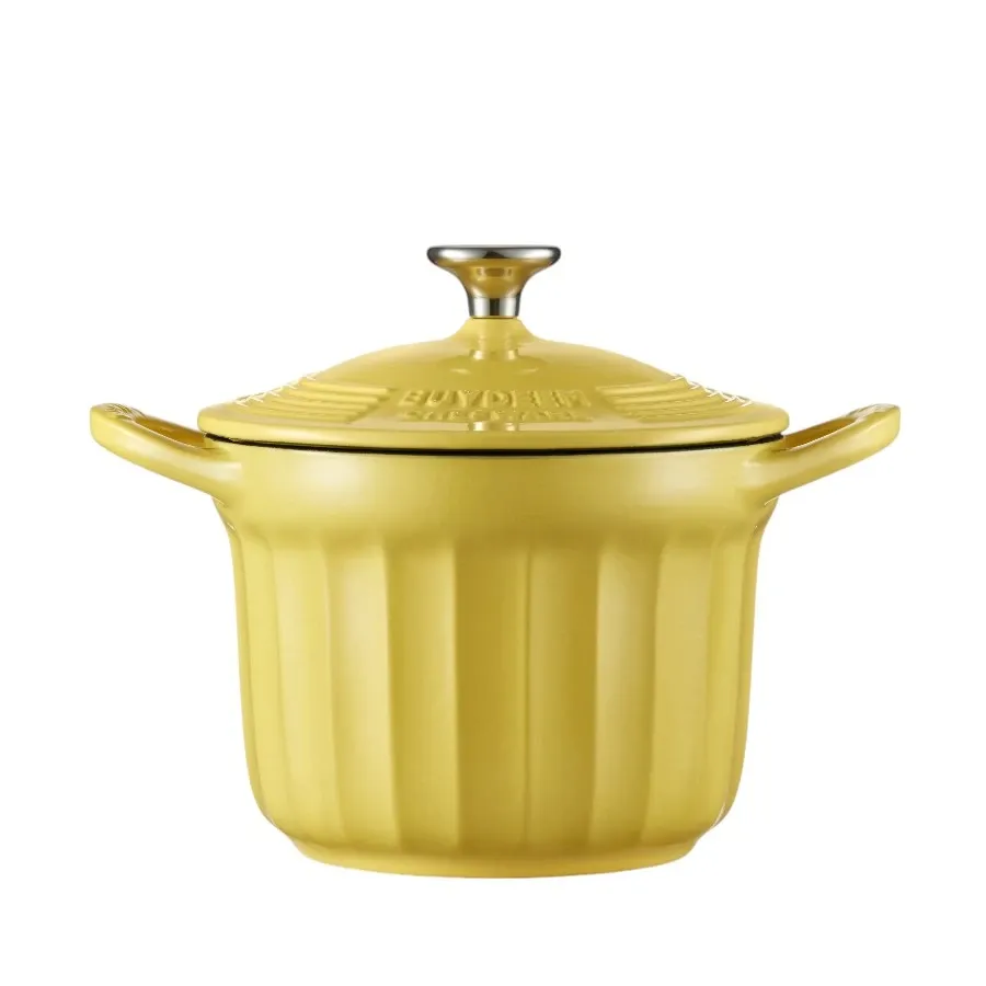 BUYDEEM |АнглійськаEnameled Cast Iron Dutch Oven, model CP541Англійська|, Лимонний крем – photo 1