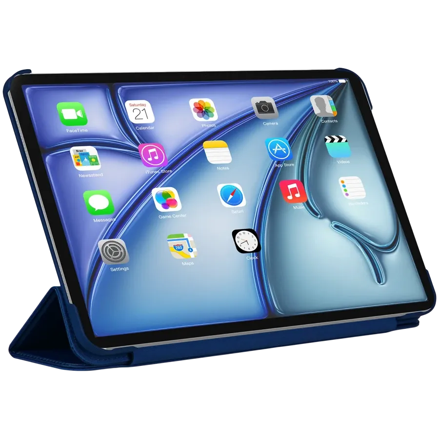 photo 6 - Чехол DECODED Smart Folio Slim из текстурированного силикона для iPad Air 11 (M2/M3), Peony Blue