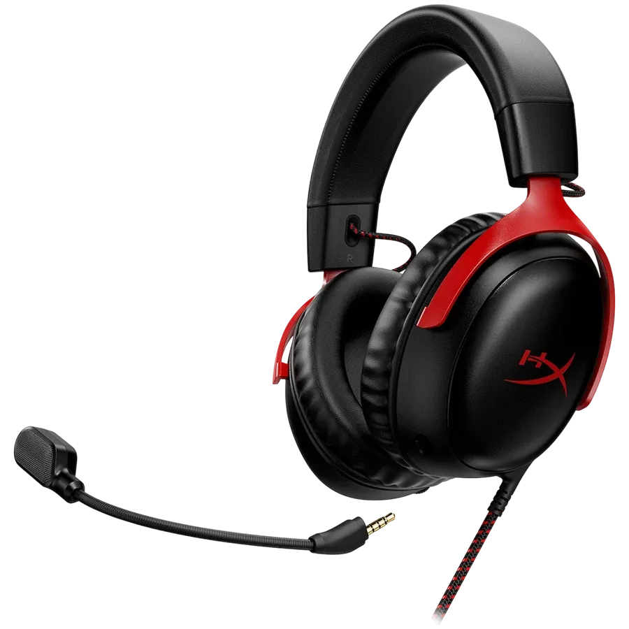photo 4 - Игровые наушники HYPERX Cloud III, Чёрно-красные