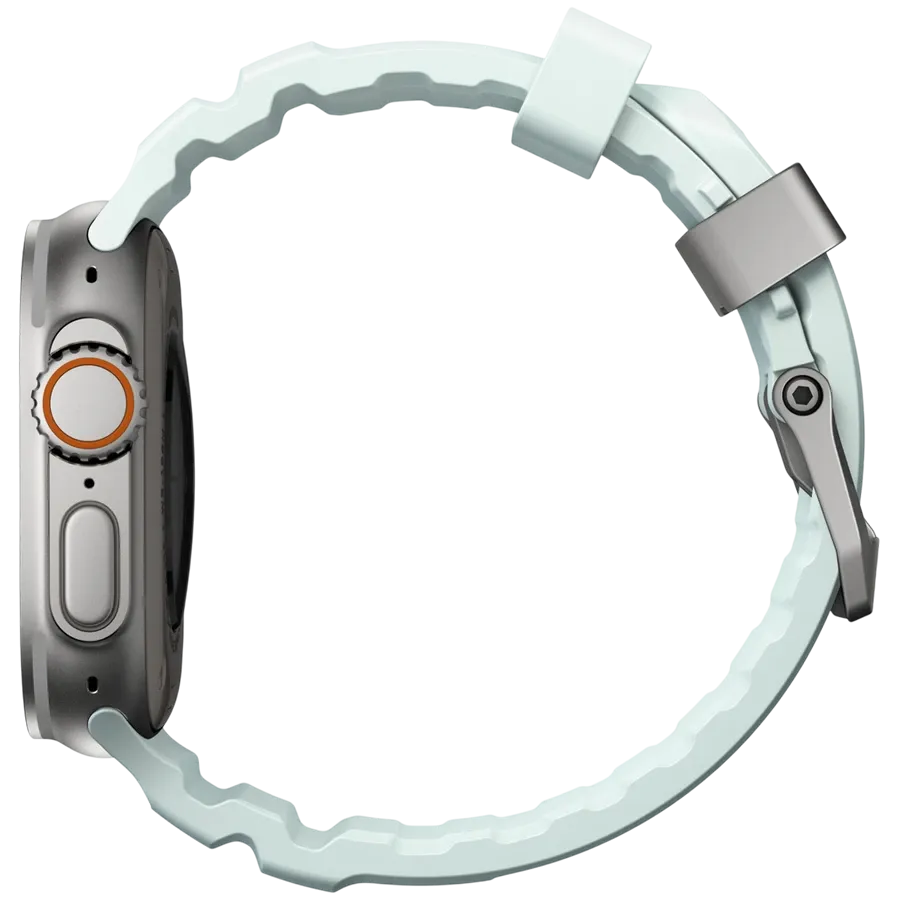 photo 3 - Ремешок Nomad Rocky Point Band Natural Titanium Hardware 46mm/49mm - Icy Blue Glow