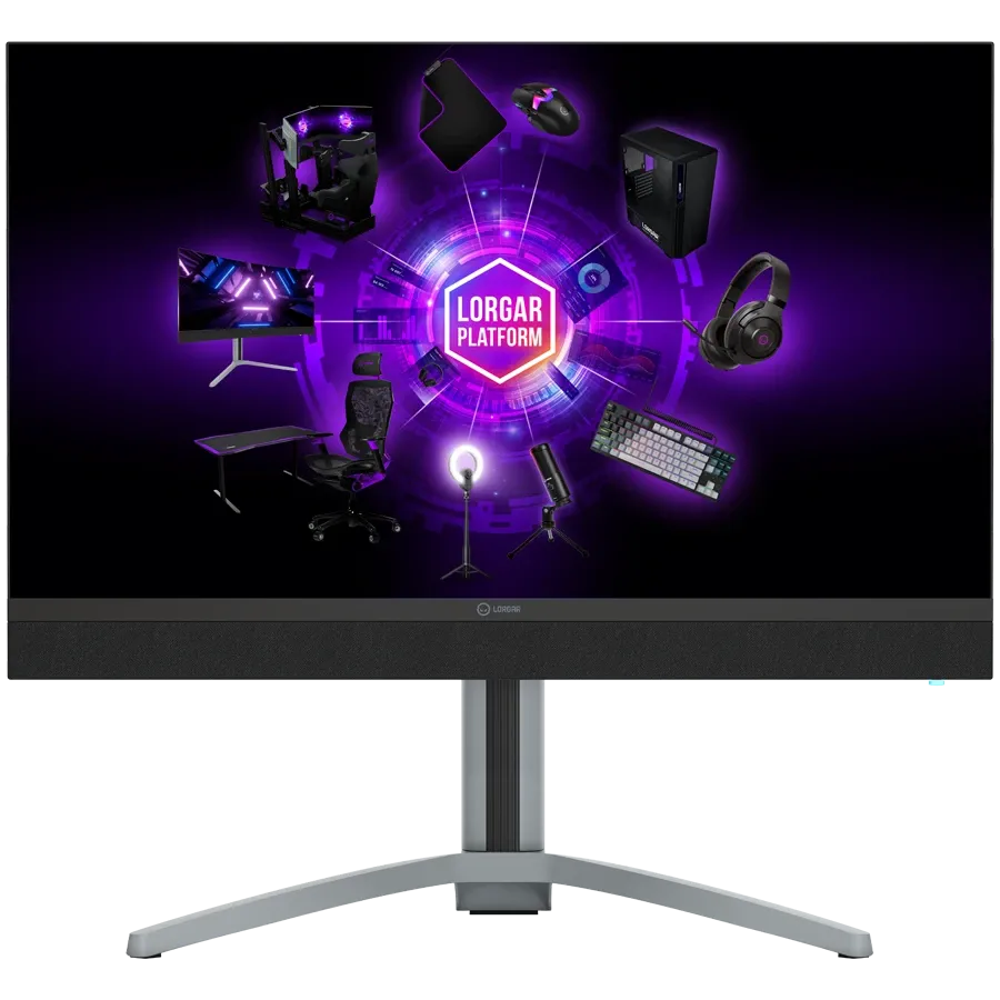 ЖКИ-монитор LORGAR(27.0", 3840x2160, Fast IPS, 1 000 : 1, 1 000 000 : 1(DCR), 178/178, 1мс, DisplayPort/HDMI 2.1/USB (A)/USB (B)/USB (C)/Наушники, MM) Молочно-серый/черный – photo 2