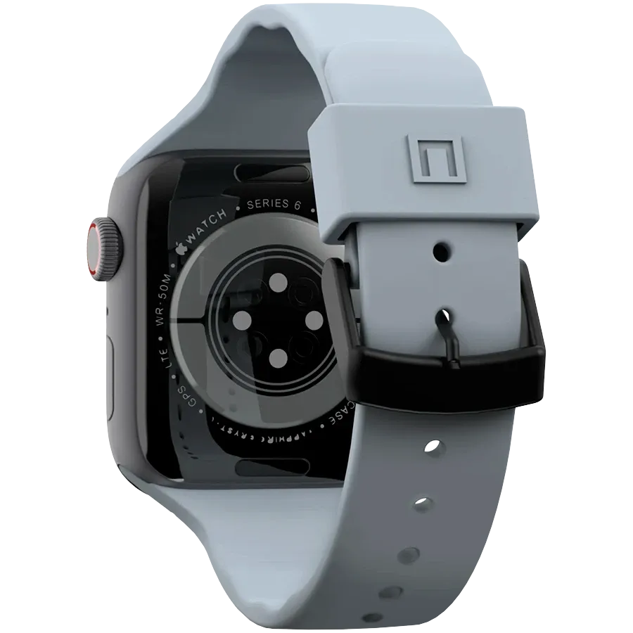 photo 2 - Ремешок UAG Aurora из силикона для Apple Watch 44/42 мм, Soft Blue