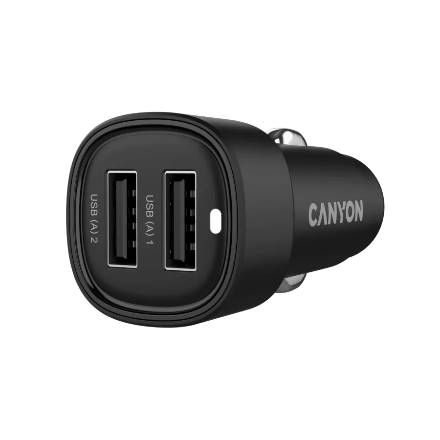 photo 2 - CANYON Автомобильный адаптер 2*USB Тип A, 24 Вт