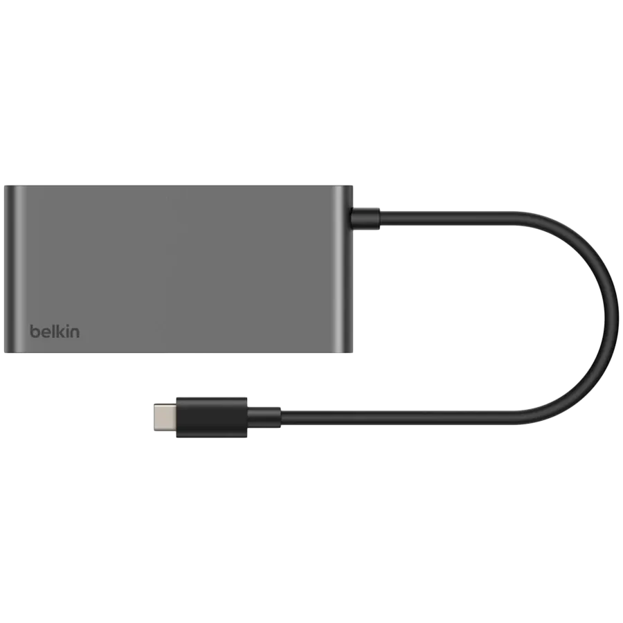 Adaptor BELKIN 5-Port USB-C cu două porturi USB-C, Space Gray – photo 3