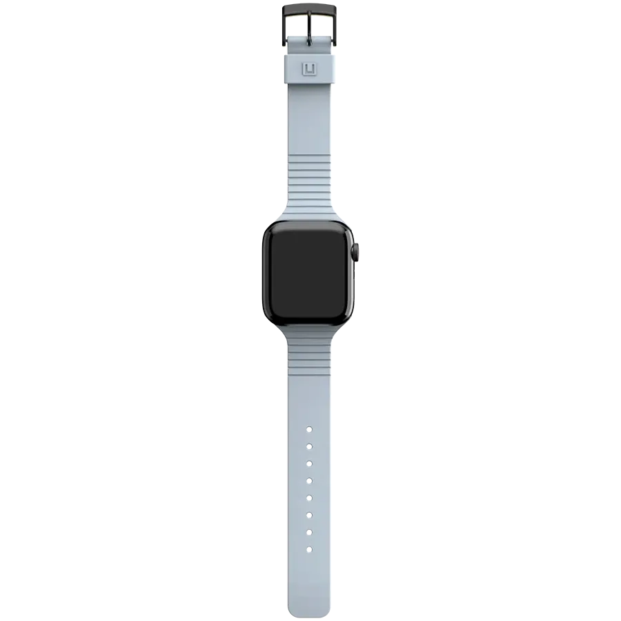 photo 3 - Ремешок UAG Aurora из силикона для Apple Watch 44/42 мм, Soft Blue