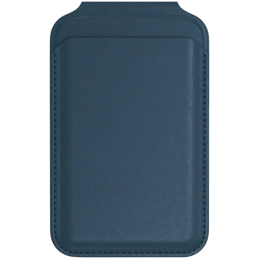 photo 2 - SATECHI Wallet Vegan-Leather Magnetic Wallet Stand Dark Blue for iPhone