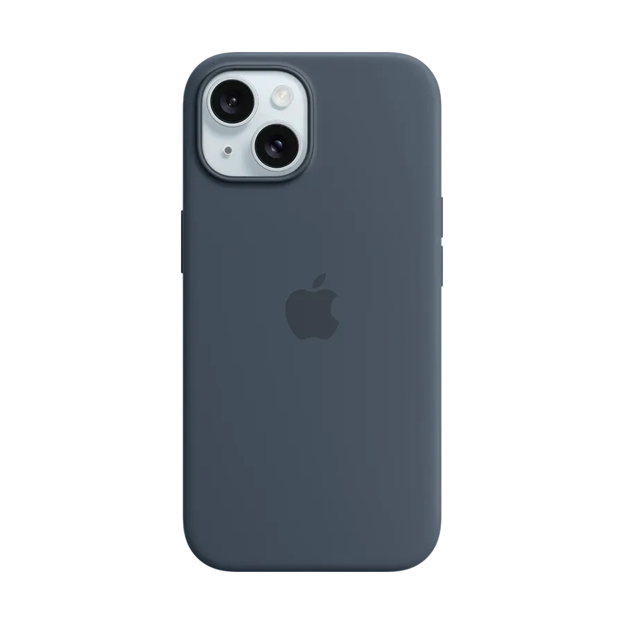 photo - Apple Case Silicone Case with MagSafe თან MagSafe Storm Blue for iPhone 15