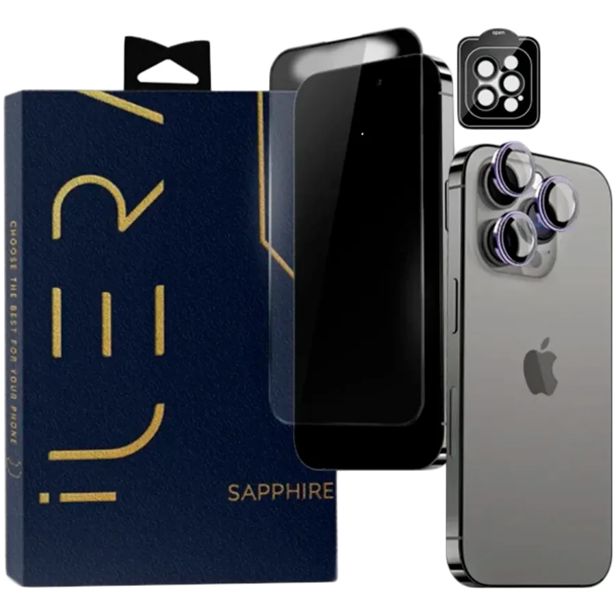 photo - Захисне скло iLera Sapphire Ultra + для iPhone 15 Pro (iLSPDL_15Pr)