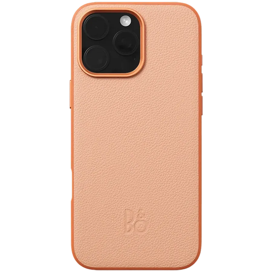 photo 2 - Leather Case with MagSafe Sunset Apricot for iPhone 16 Pro
