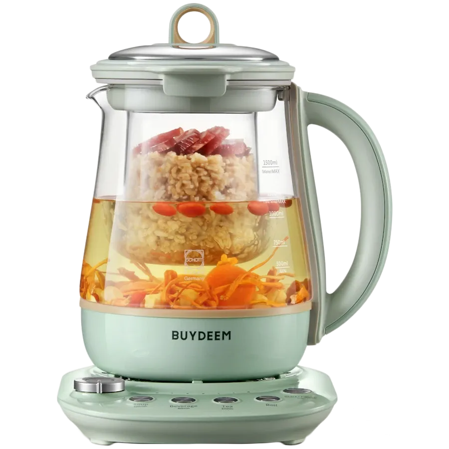 BUYDEEM Чайники (1.5 л, 1200 Ват), Cozy Greenish – photo 4