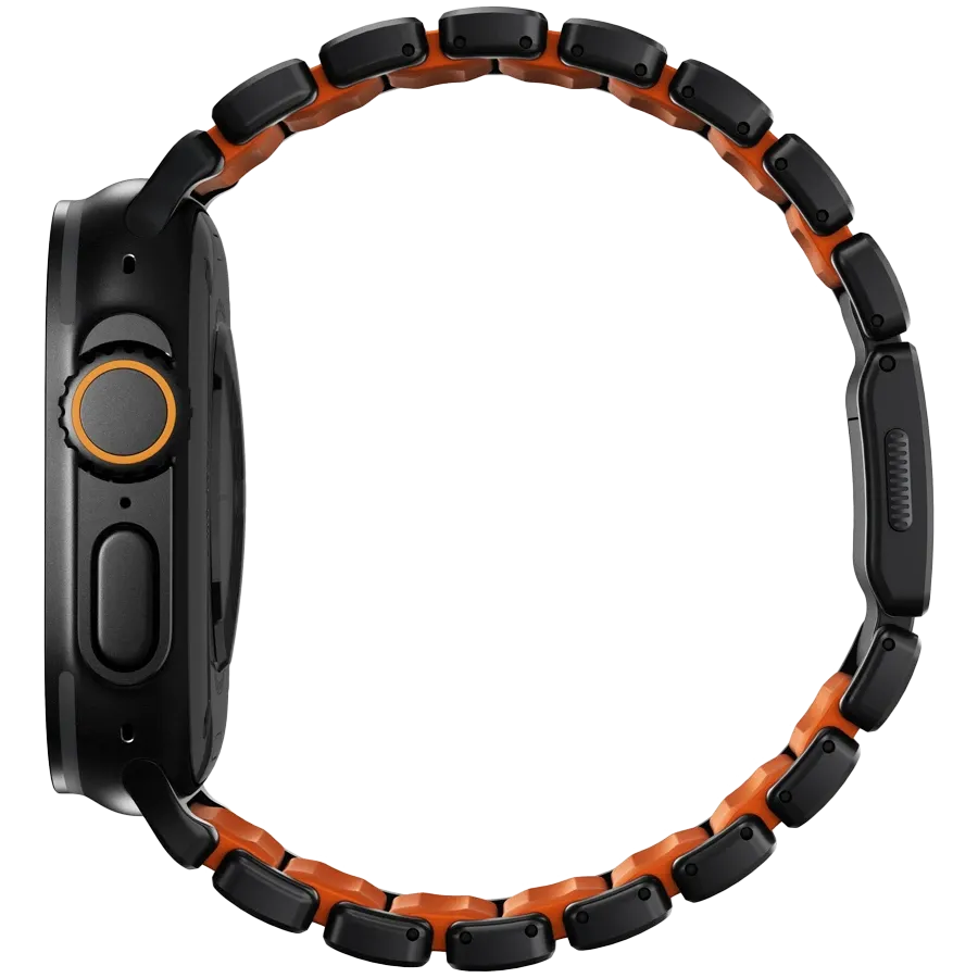 photo 2 - NOMAD Band Extension Stratos Band Black Hardware/Ultra Orange за Apple Watch 44 mmApple Watch 45 mmApple Watch 46 mmApple Watch 49 mm 46/49 mm
