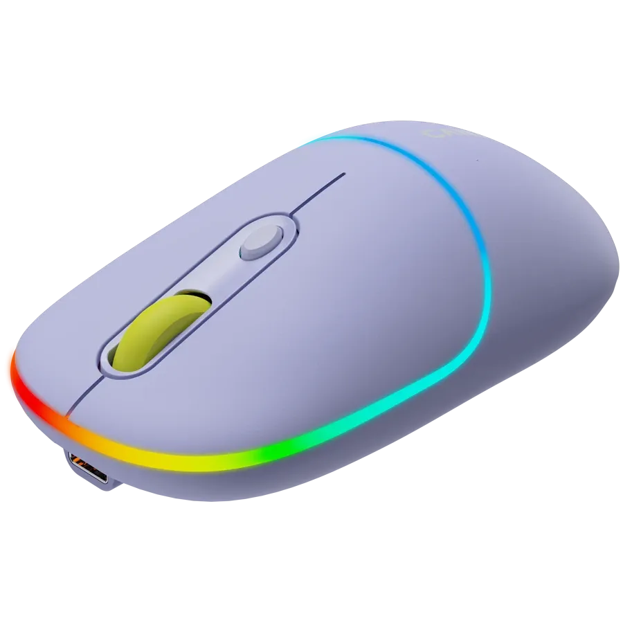 photo 3 - Мышь CANYON MW-22 Dual Band RGB Wireless Mountain Lavender (CNS-CMSW22ML)