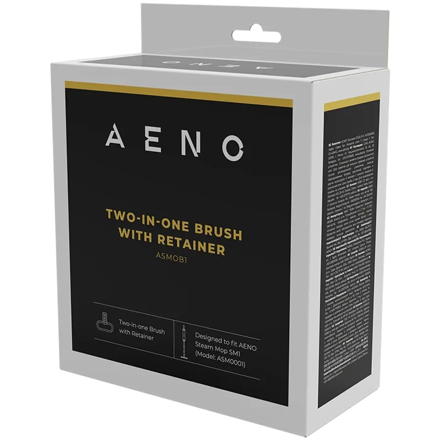 photo 3 - AENO  для SM1Two-in-one oval brush для steam mop SM1 (Brush with Retainer, Cloth Cover, Foam Pad included)