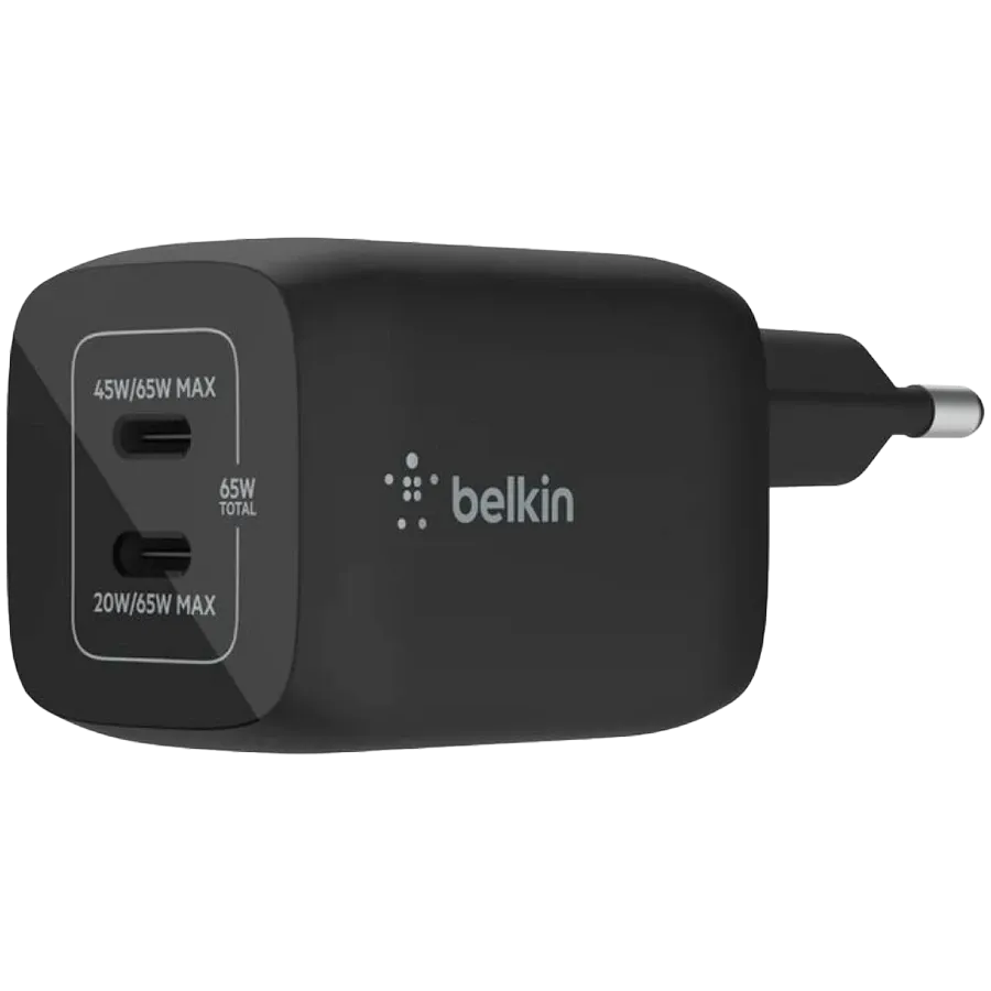 photo 1 - Адаптер питания BELKIN 2*USB-C, 65 Вт