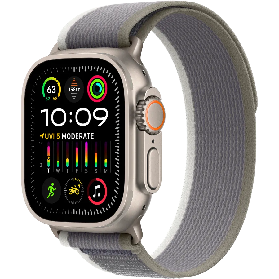 photo 1 - Apple Watch Ultra Series 2 GPS + Cellular, Green/Grey Trail Loop, S/M, 49мм, Natural