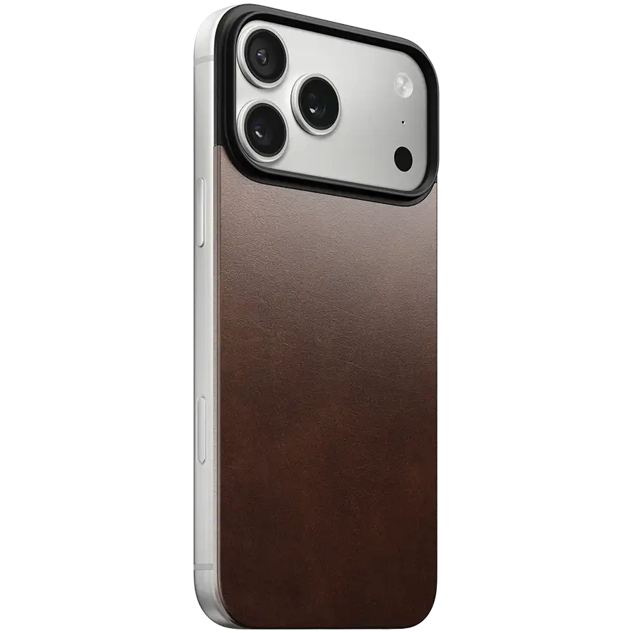 NOMAD Case Magnetic Leather Back Horween with MagSafe Rustic Brown for iPhone 17 Pro Max – photo 2