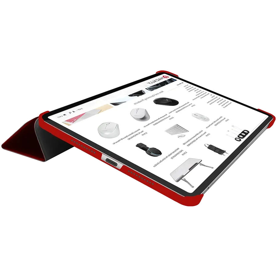 photo 3 - Обкладинка Smart Folio MACALLY Bookstand Червоний для iPad mini (6-го покоління)