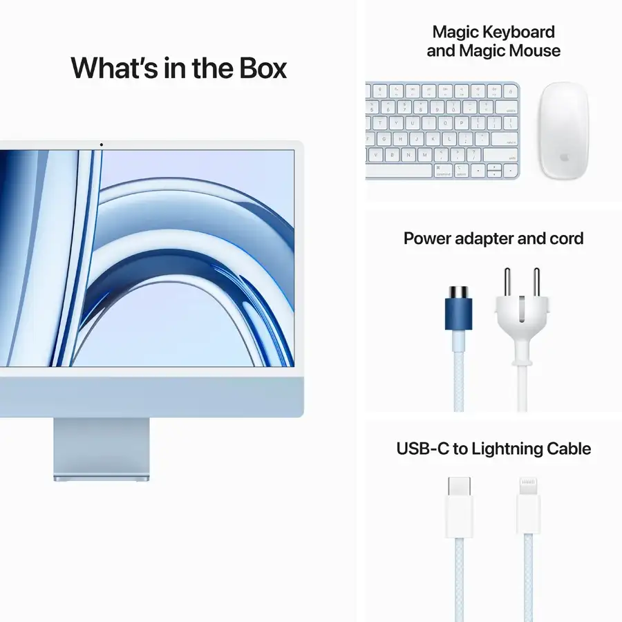 iMac 24 M3, 8C CPU 10C GPU, 8GB 256GB SSD, Blue – photo 9