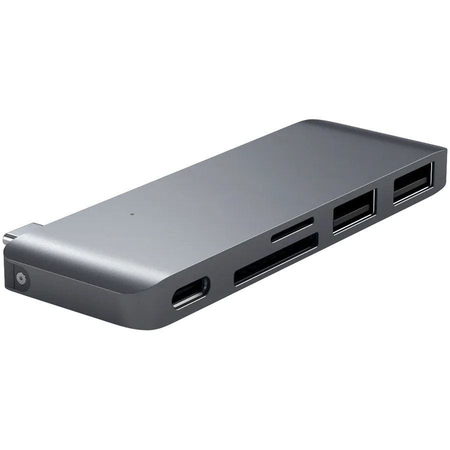 photo 2 - Адаптер Satechi Type-C USB 3.0 Passthrough Hub Space Gray