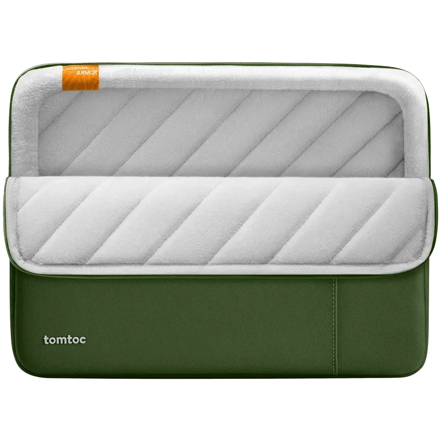 photo 4 - TOMTOC Պայուսակ Defender-A13 Laptop Sleeve Կանաչ for Notebook up to 13"/MacBook Air 13/MacBook Pro 13