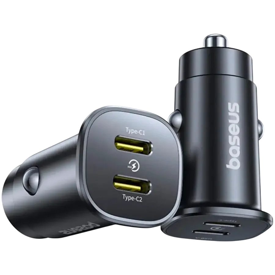 photo 1 - Car Adapter BASEUS 2*USB-C, 30 W