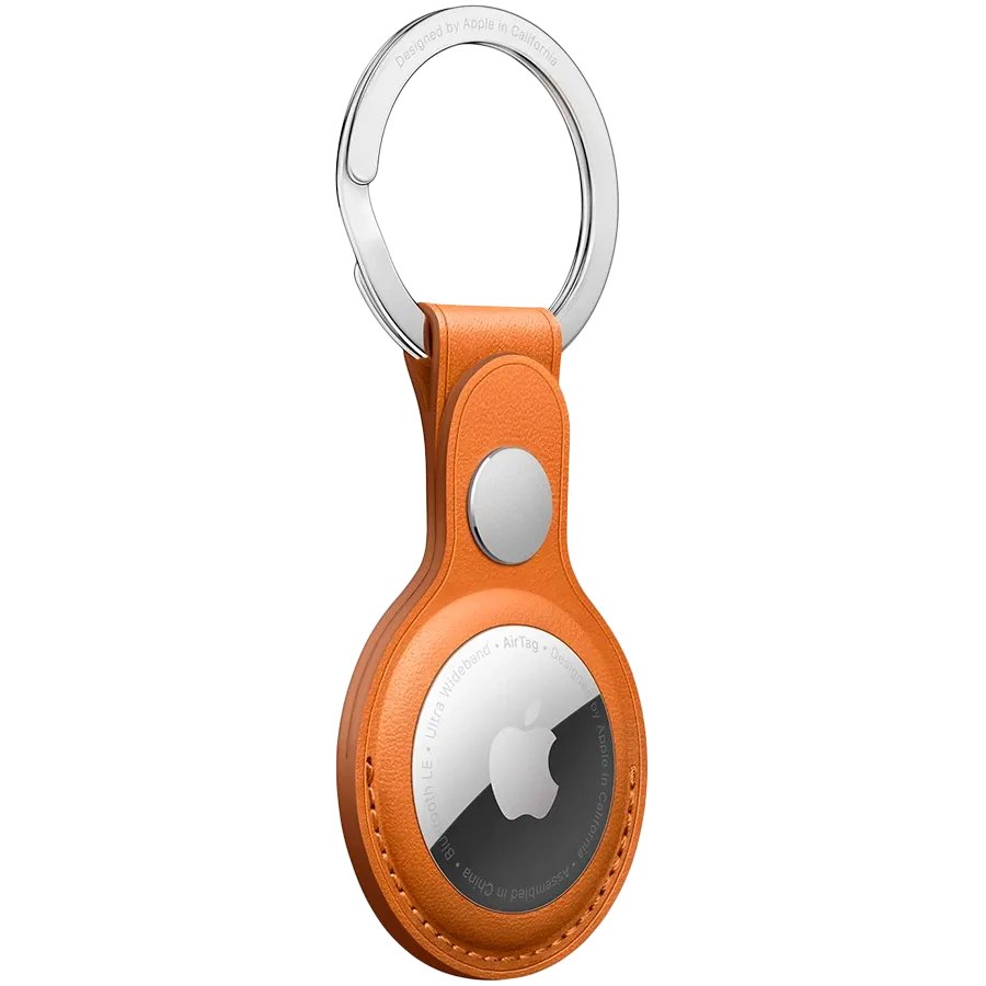 photo 3 - Apple LEATHER KEY RING-ZML, Gold/Brown