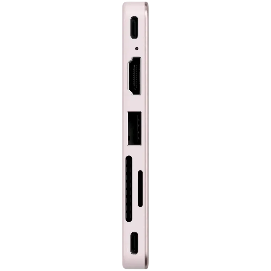 Adaptor multiport Satechi Snap USB‑C 6-in-1 pentru MacBook Neo, Blush – photo 3