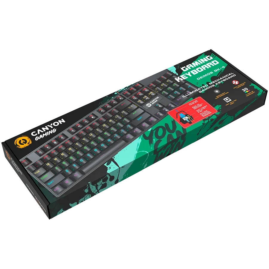 photo 3 - Ігрова клавіатура CANYON Deimos GK-4 (CND-SKB4-US)
