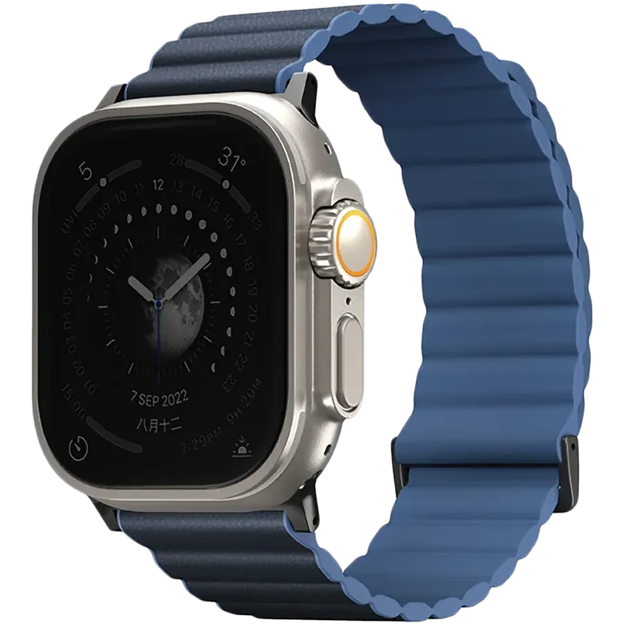 photo - UNIQ Revix Premium Ed Band for Apple Watch 42/44/45/49 mm, Prussian/Mist Blue