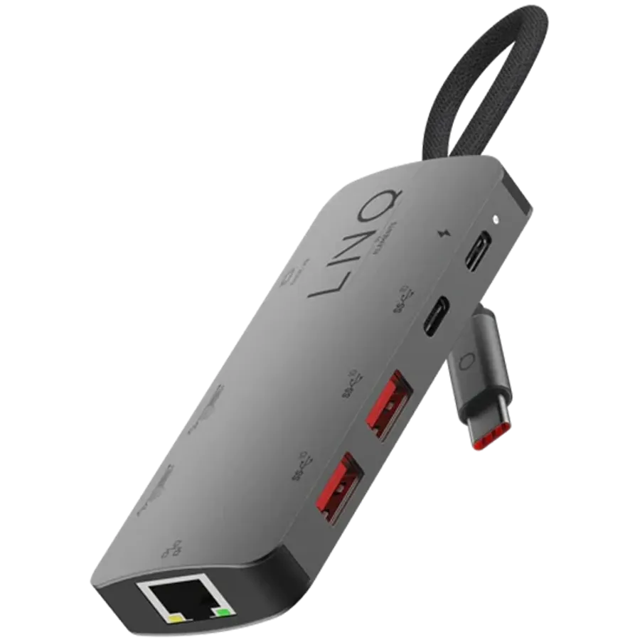 photo 1 - LINQ 8in1 8K PRO USB-C Multiport Hub, Gray