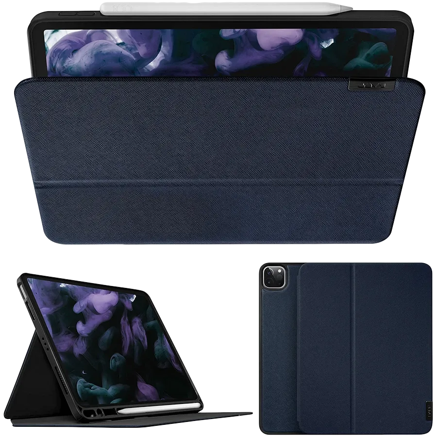 photo 5 - Обложка Smart Folio LAUT PRESTIGE Folio Синяя для iPad Pro 12,9 дюйма (3-го, 4-го и 5-го поколения)