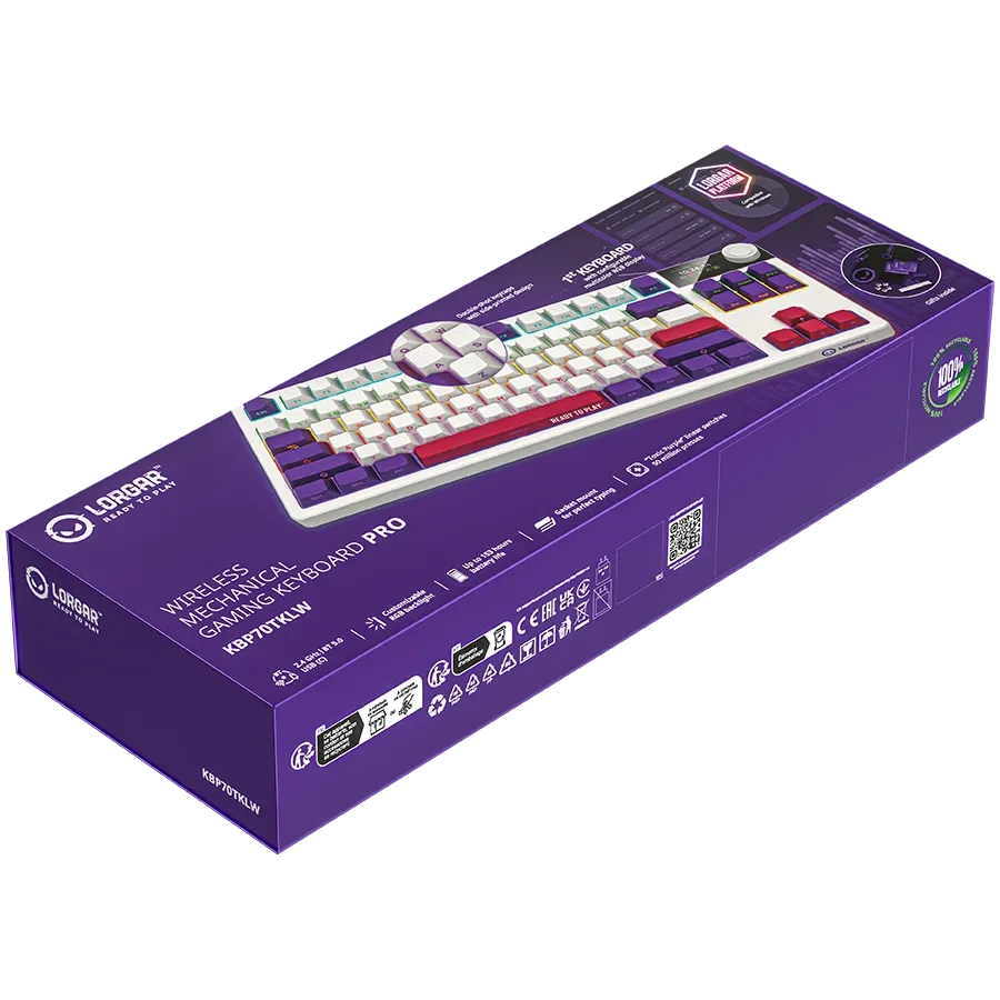 photo 9 - LORGAR KBP70TKLW Игровая клавиатура, Английский