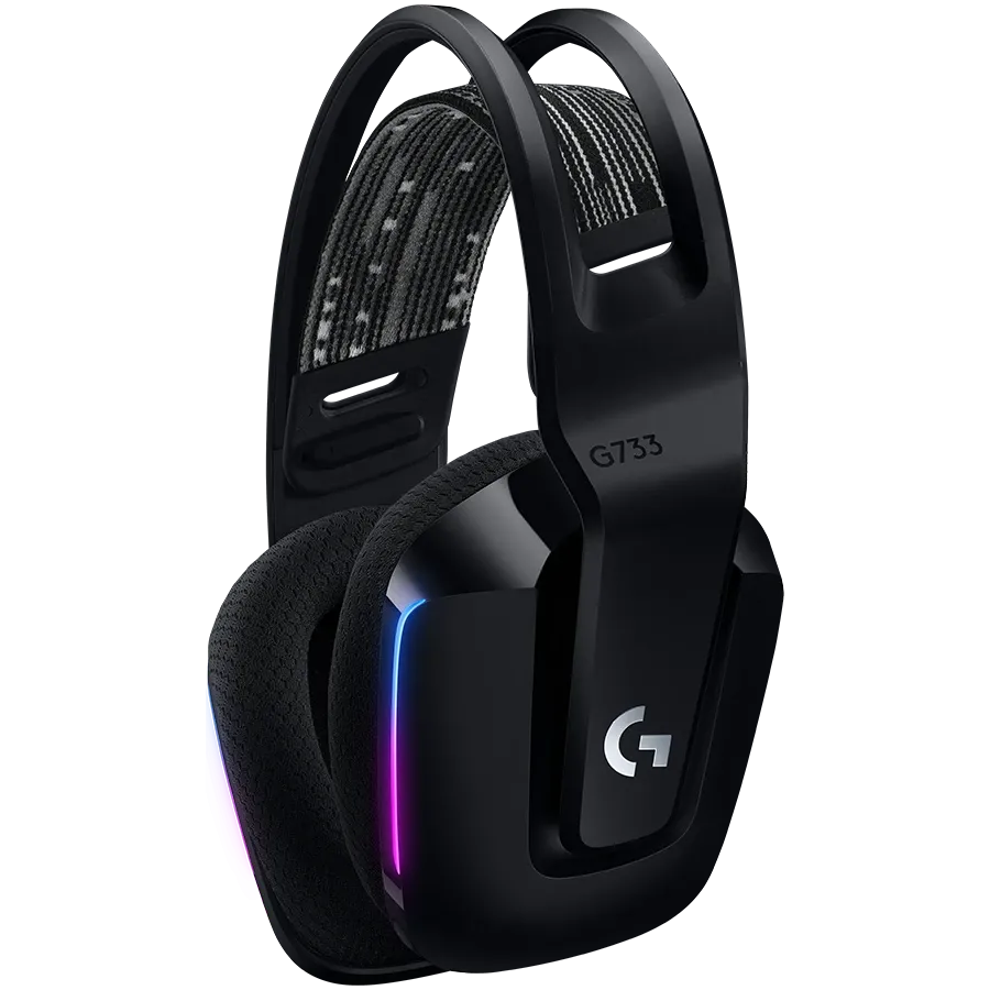 photo 2 - LOGITECH G733 Wireless Gaming Headset, Black