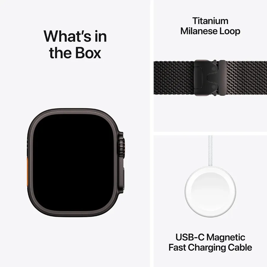 photo 9 - Apple Watch Ultra 2 2024,  Черная титановая Milanese петля, S, 49мм, Black Titanium