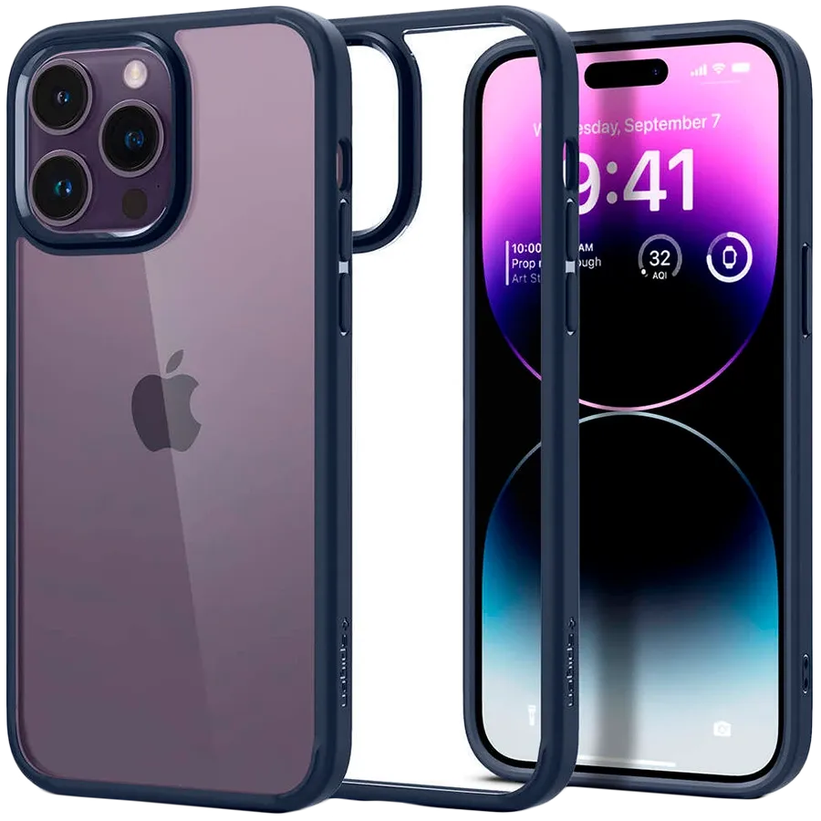 photo 3 - Чехол SPIGEN SGP Ultra Hybrid Тёмно-синий для iPhone 14 Pro